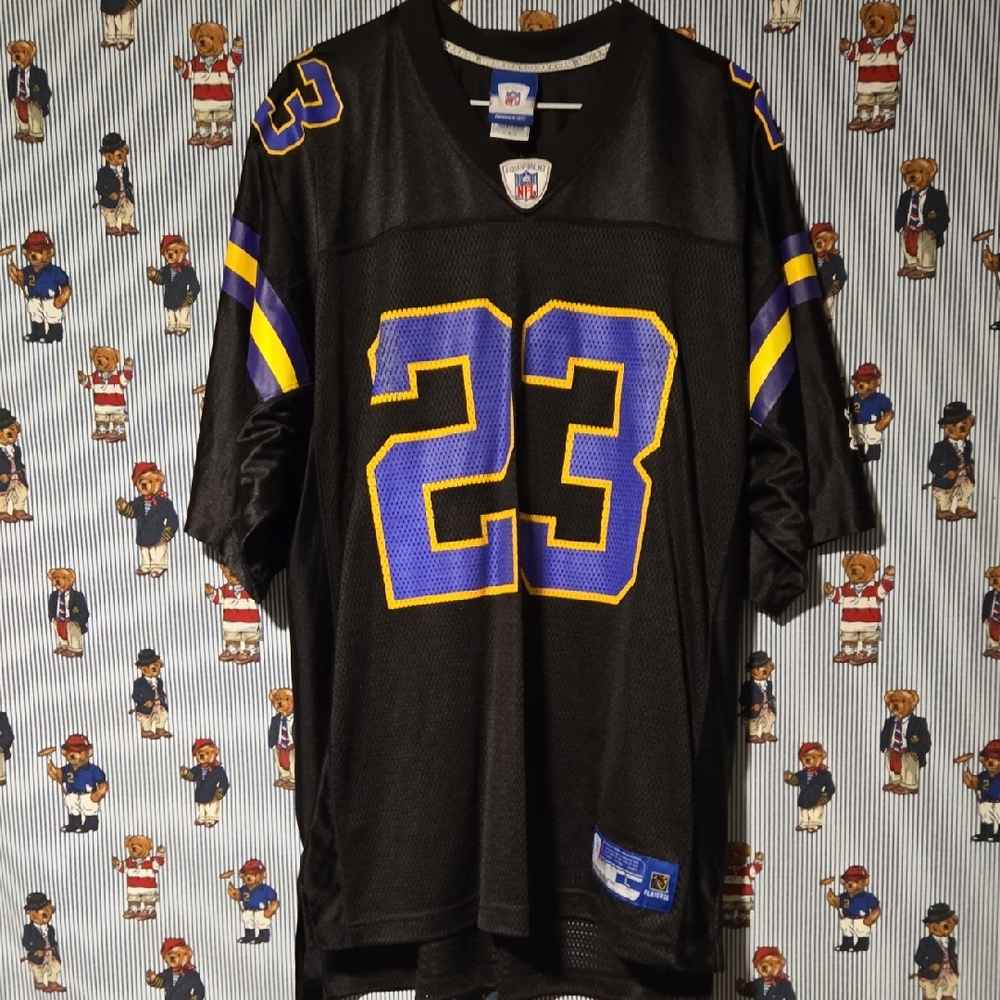 Michael Bennett #23 Minnesota Vikings NFL Black Purple Reebok Football Jersey